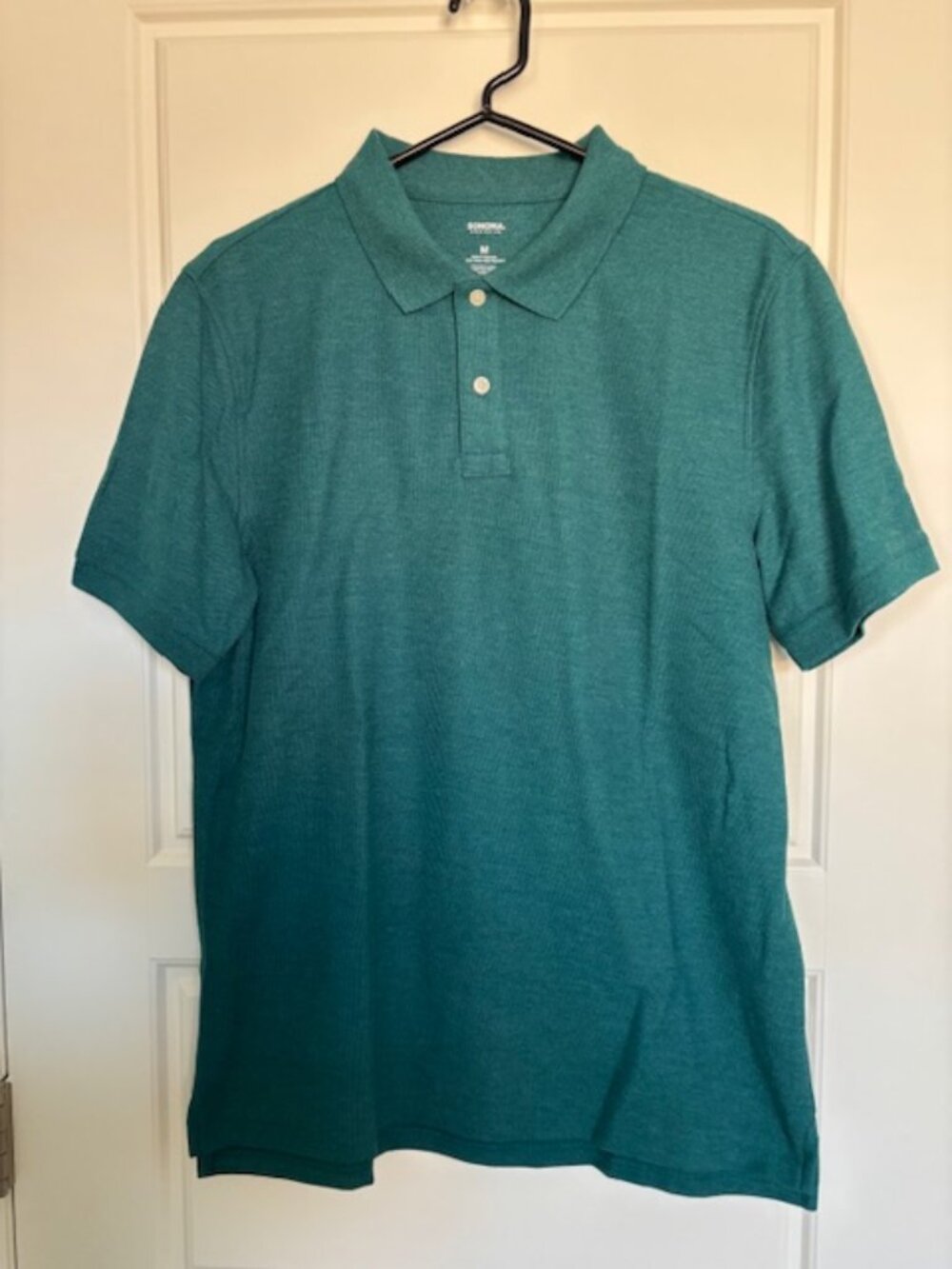 NEW Sonoma Men's The Ultimate Polo Shirt Classic Fit 100% Cotton Teal/Green (M)